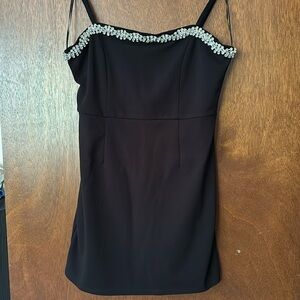 FRANCESCAS Mini Black Embellished Dress